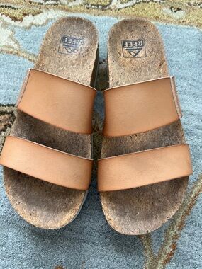 Reef Women's Double-Strap Slide Sandals in Light Brown